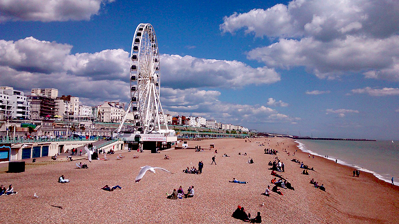 Brighton beach UK