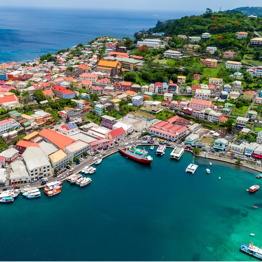 Aerial View of St. George's, Grenada