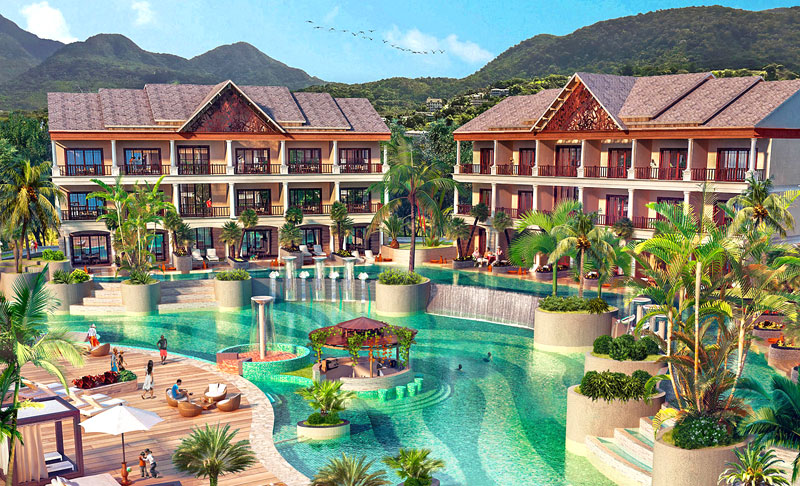 Rendering of a junior suite at the Anichi Resort and Spa, Dominica