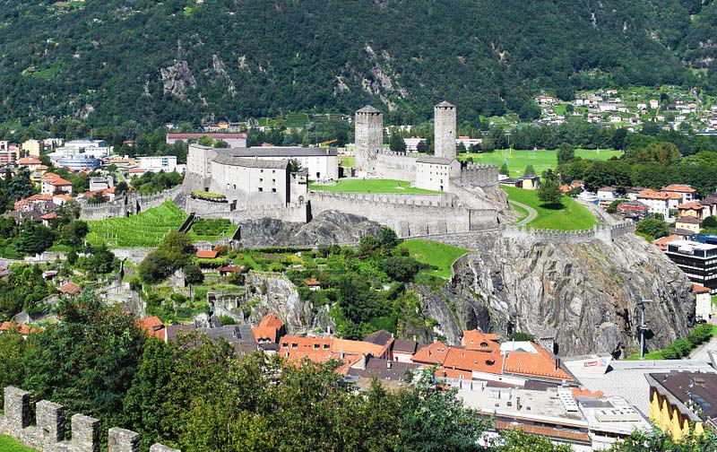 Bellinzona City in Switzerland