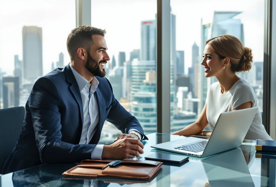 An offshore banker is discussing the benefits of having an offshore bank account